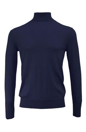 Lords of Harlech Ronan Merino Wool Turtleneck Sweater in Navy at Nordstrom, Size Xx-Large