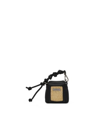 Hammitt Hammitt Mini B Noir Smooth Raffia Gunmetal