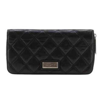 Chanel Pre-owned Wallets, female, Black, Size: ONE SIZE Pre-owned Matelasse Long wallet (bi-fold)