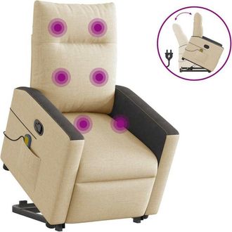 vidaXL Vidaxl - Silla De Masaje Reclinable De Pie De Tela Color Crema