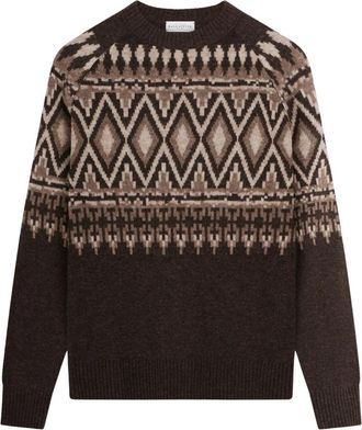 Ballantyne Pullover - Heren - Ronde hals truien - Bruin - XL - Truien & Vesten