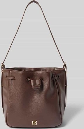 HUGO BOSS Tasche mit Label-Applikation Modell NEEKO in Dunkelbraun, Gr&ouml;&szlig;e 1