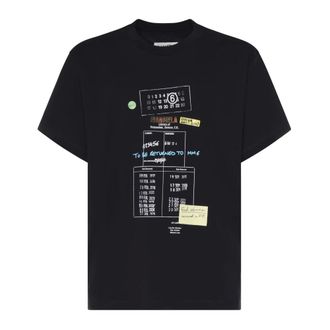 Maison Margiela T-Shirts, male, Black, Size: M Crew Neck T-Shirt