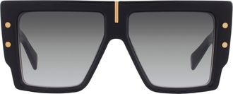 Balmain B - GRAND Grey Gradient Square Unisex Sunglasses BPS-144 A 57