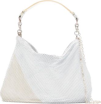 Laura B Rocky schoudertas met kettinghengsel - Wit