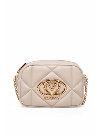 Love Moschino White Quilted Polyurethane Shoulder Bag