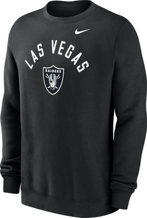 Nike Las Vegas Raiders Club Nike Mens NFL Pullover Crew in Black | NKPV00A8D-ANW