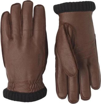 Hestra Deerskin Primaloft Rib Handschoen- Bruin - Heren - Handschoenen - Bruin - 11 IN - Leer - Accessoires
