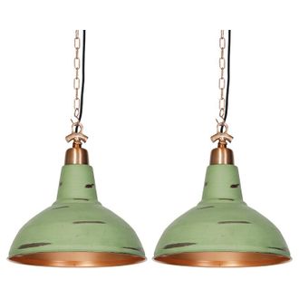 QAZQA Set of 2 Vintage Pendant Lamps Copper - Goliath Large