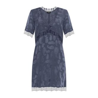 Zadig&Voltaire Redoxa Zijden Jurk - Dames - Korte kleedjes - Blauw - XS - Leer - Kleedjes
