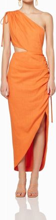Elliatt Adaption Midi Dress In Orange