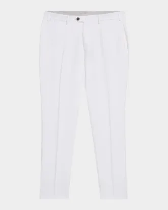 Emporio Armani Men & apos;s Lyocell Twill Flat-Front Trousers
