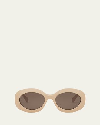 Celine Triomphe Round Acetate Sunglasses