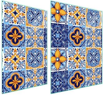 OEM Placa Protectora De Vidrio Para Estufa 70x52 Mosaico