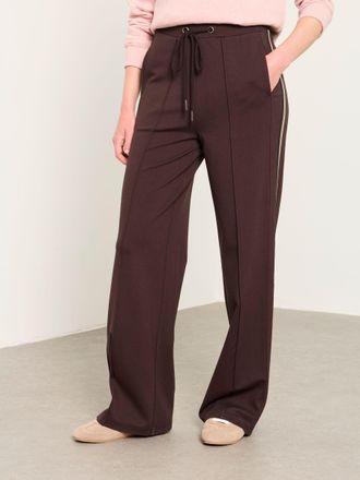 Fat Face FatFace Ely Brown Petite Side Stripe Trousers