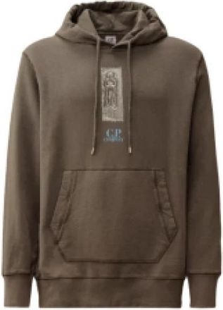 C.P. Company Katoenen Hoodie - Heren - Hoodies - Grijs - S - Katoen - Hoodies & sweatvesten
