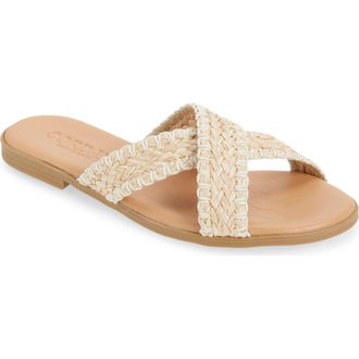 Cordani Felice Slide Sandal in Rafia Beige at Nordstrom, Size 7.5Us