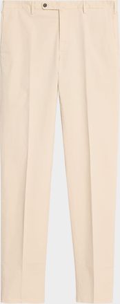 Incotex Men & apos;s Pressed-Crease Cotton Trousers