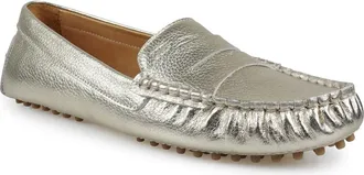 National Comfort Talulah Penny Loafer in Gold Leather at Nordstrom, Size 11