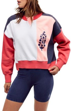 Free People FP Movement Intercept Logo Crewneck Sweatshirt in Grapefruit at Nordstrom, Size X-Large