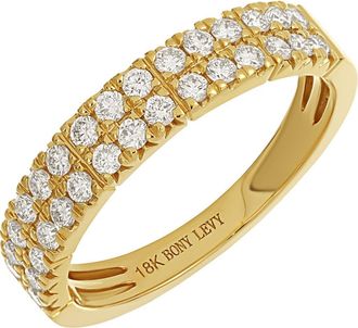 Bony Levy Two-Row Diamond Ring in 18K Yellow Gold at Nordstrom, Size 7.5