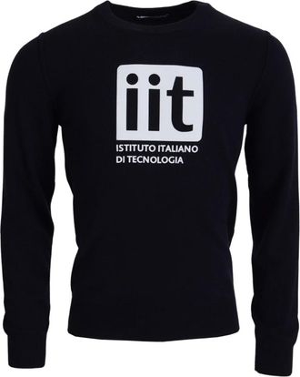 Dolce & Gabbana Blauwe Cashmere Pullover Sweater - Dames - Cashmere truien - Blauw - XL - Kasjmier - Truien & Vesten