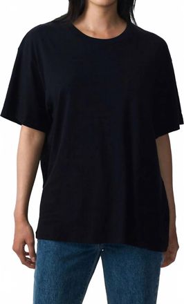 Slvrlake Denim Oversize Short Sleeve Tee In Raven Black