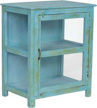 Wanderlust Deco Vitrina de madera acabado artesanal 67 x 46 x 80h cm