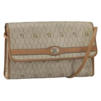 Dior Pre-owned Vintage Schoudertas - Dames - Vintage Schoudertas - Beige - ONE Size - Leer - Vintage