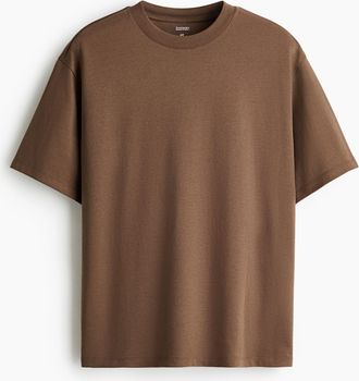 H&M Cooling T-Shirt in Relaxed Fit - Beige
