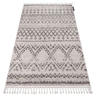 RugsX Rugsx - Alfombra Berber Rabat G0526 Crema/marr&oacute;n Franjas Bereber Marroqu&iacute; Shaggy Beige 180x270 Cm