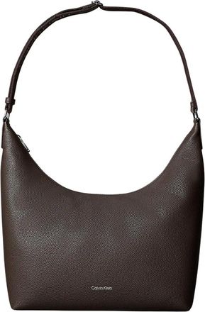 Calvin Klein Webbing Strap Md Schoudertas - Dames - Tassen - Bruin - Maat: ONE Size Zijde