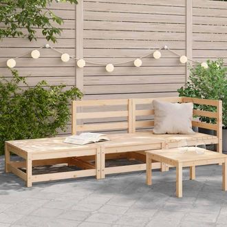 vidaXL Vidaxl - Sof&aacute; De Jard&iacute;n Con Reposapi&eacute;s 2 Plazas Madera Maciza De Pino