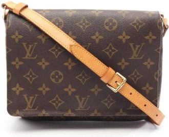 Louis Vuitton Pre-owned Musette Tango Monogram schoudertas - Dames - Vintage Schoudertas - Bruin - ONE Size - Leer - Vintage
