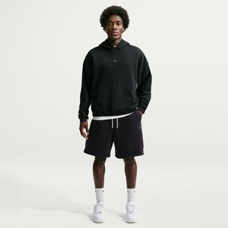 Nike Mens Standard Issue Dri-FIT French Terry Fleece 8 Basketball Shorts in Black | IU2390-010