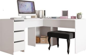 Mirjan24 Mobilier1 - Mesa De Ordenador Esquinera Comfivo 391, Con Cajones, N&uacute;mero De Puertas: 0, N&uacute;mero De Cajones: 0, 74x142x142cm