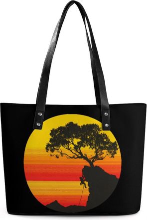Generic Vintage Rockclimbing Tote Bags for Women Cute Shoulder Purses Handbags