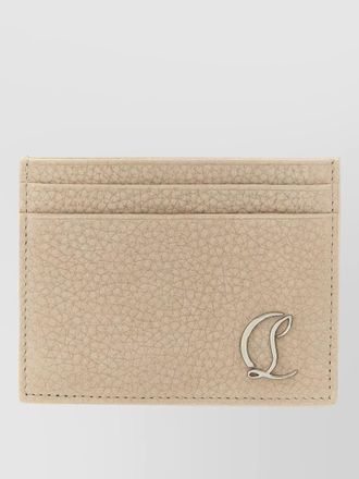 Christian Louboutin mooncrest card holder textured finish design