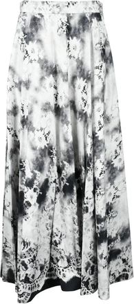 Msgm Long Skirt - White/Black