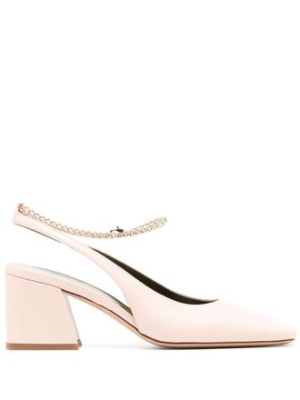 MARIA LUCA Ilaria leren slingback pumps - Roze