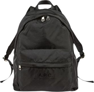 A.P.C. Rugzak met logo-opdruk - Heren - Rugzakken - Zwart - ONE Size - Tassen