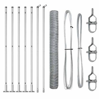 Berkfield Home Hexagon Fence 1.2x10 m Galvanised Steel in Silver