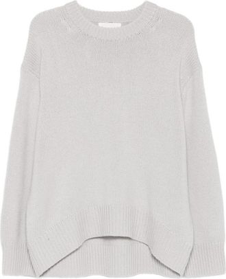Lisa Yang Crew Neck Sweater - Dames - Cashmere truien - Grijs - S - Truien & Vesten