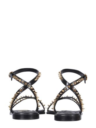 Alexander McQueen Studded Leather Sandals - Black