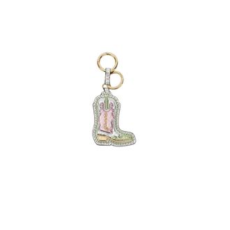 Ganni Western Boot Sleutelhanger in Metallic - Dames - Sleutelhangers & Tashangers - Veelkleurig - ONE Size - Polyester - Accessoires