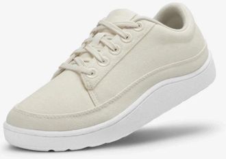 Allbirds Mens Allbirds Pacer Sneakers Beige Leather Lace Up Platform Shoes ZAP2279