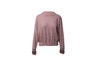 Alexander Wang Sweater with Crystal Cuffs in Pink Wool