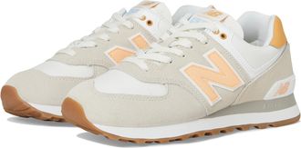 New Balance Womens 574 V2 Spring Sneaker, Timberwolf/Alpha Orange, 5.5 UK