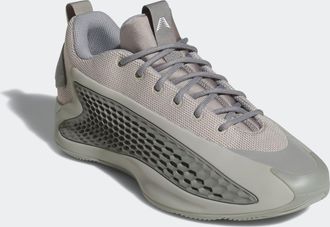 adidas Basketballschuh ADIDAS PERFORMANCE ANTHONY EDWARDS 1 LOW, Damen, Gr. 44,5, weiss (metallicl grau, dove grau, cloud wei&szlig;), Synthetik, Textil, Schuhe Ba