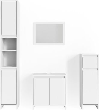Vicco Conjunto De Muebles De Ba&ntilde;o Emma, Blanco, 4 Piezas